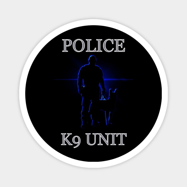 Police K9 front & back Magnet by 752 Designs